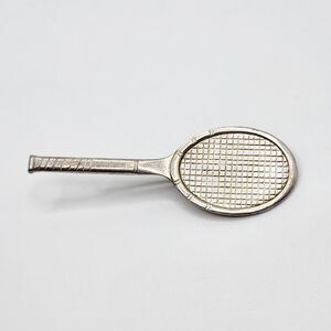 Vintage Antique Tennis Racket Pin Gorham Sterling Silver British Hallmarks